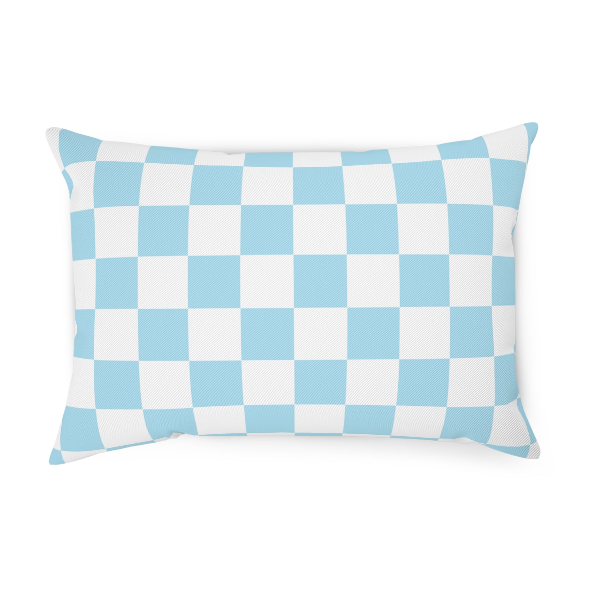 Checkerboard Sky Blue Cushion, Artsulli - Art is Long, Life is Short, Home Decor, Size, 19.7" × 13.8", , , , , 18262911584832612830