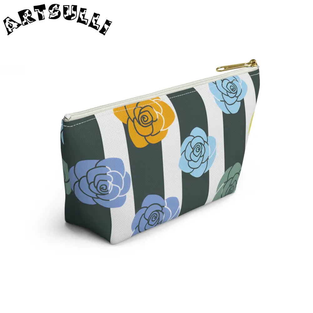 JAKKOUTTHEBXX Stripes x Roses II Black and White Accessory Pouch w