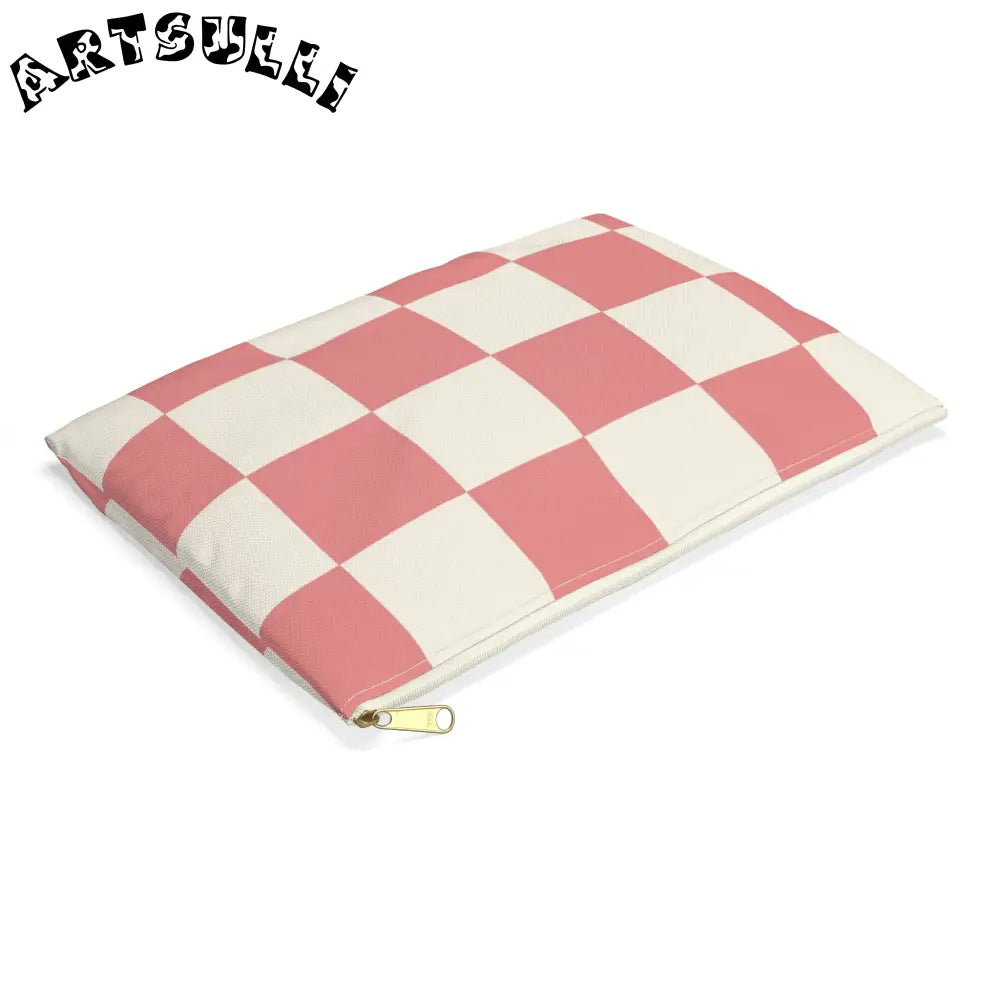 JAKKOUTTHEBXX Retro Checkered Grassland Sprites Accessory Pouch