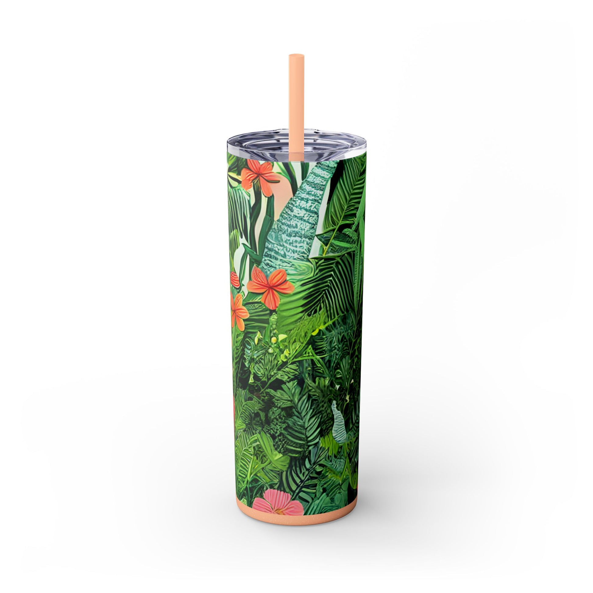 Jungle Zebra Art Skinny Tumbler with Straw, 20oz, Artsulli - Art is Long, Life is Short, Mug, , , , , , , 