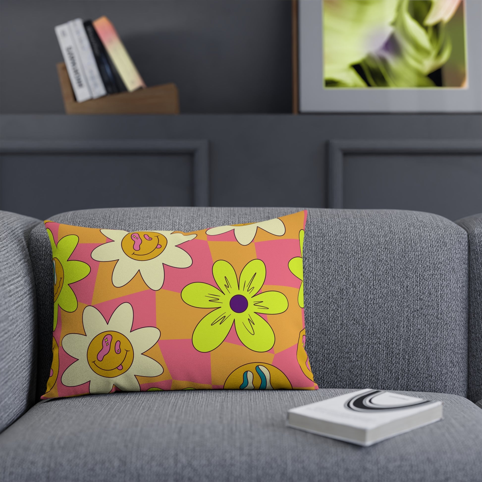 Trippy Sour Face Rave Cushion, Artsulli - Art is Long, Life is Short, Home Decor, , , , , , , 