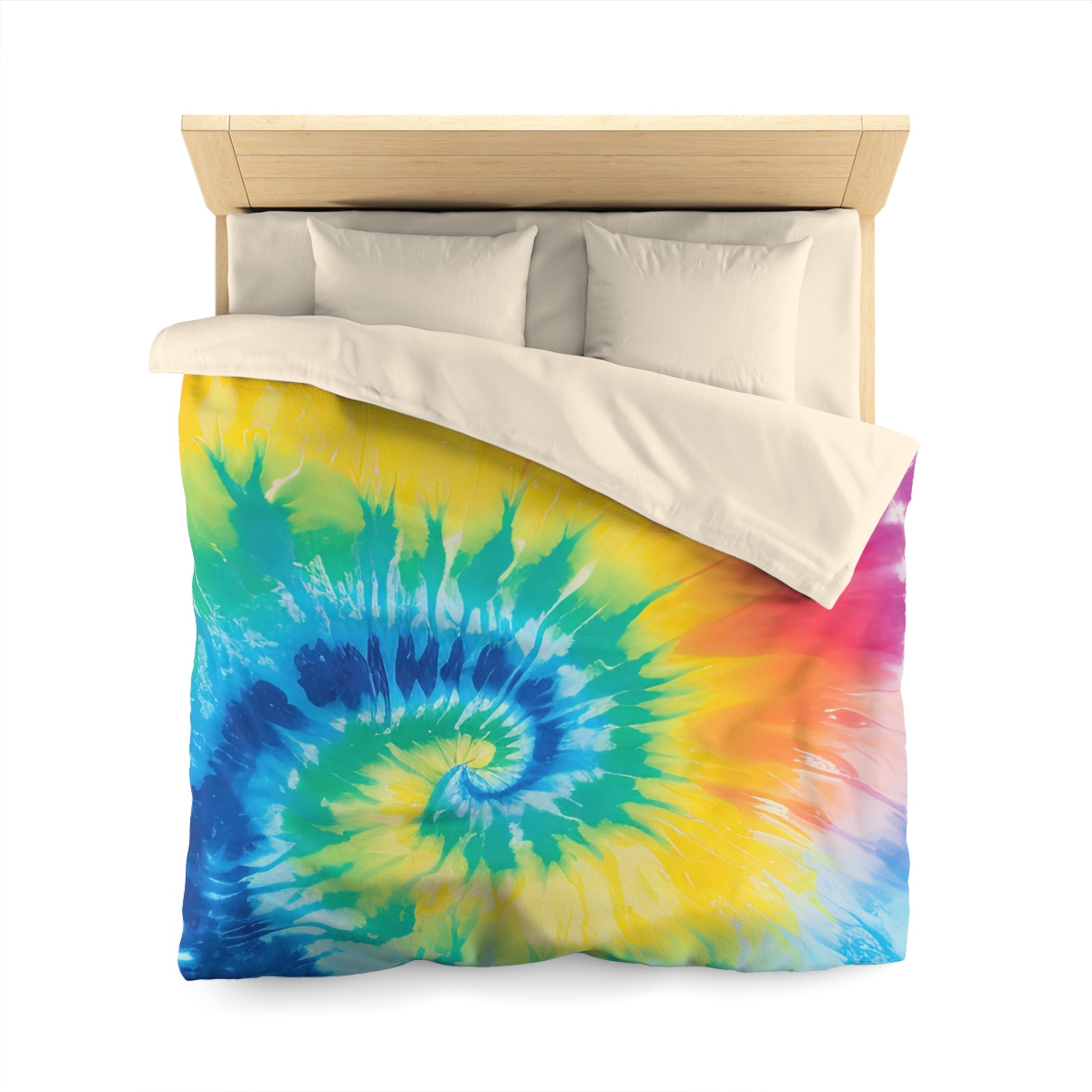 Tie Dye Microfiber Duvet Cover, Artsulli - Art is Long, Life is Short, Home Decor, , , , , , , 
