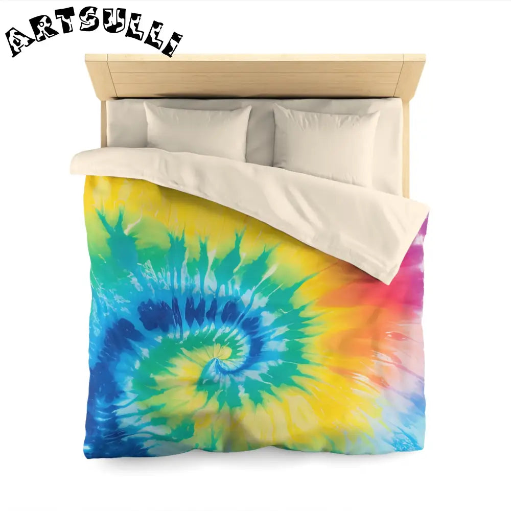 JAKKOUTTHEBXX Tie Dye Spiral Rainbow Duvet Cover 2025