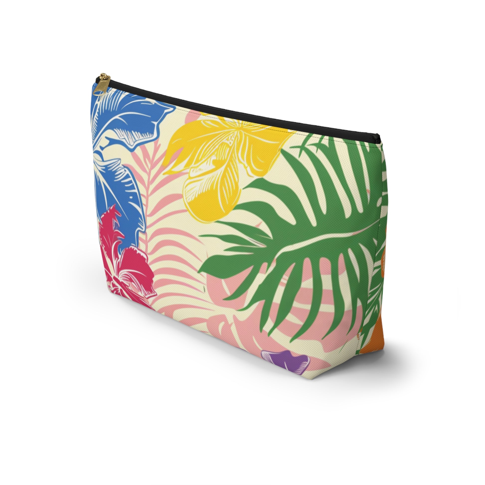 Blooming Tropical Flowers Accessory Pouch w T-bottom, Artsulli - Art is Long, Life is Short, Bags, , , , , , , 