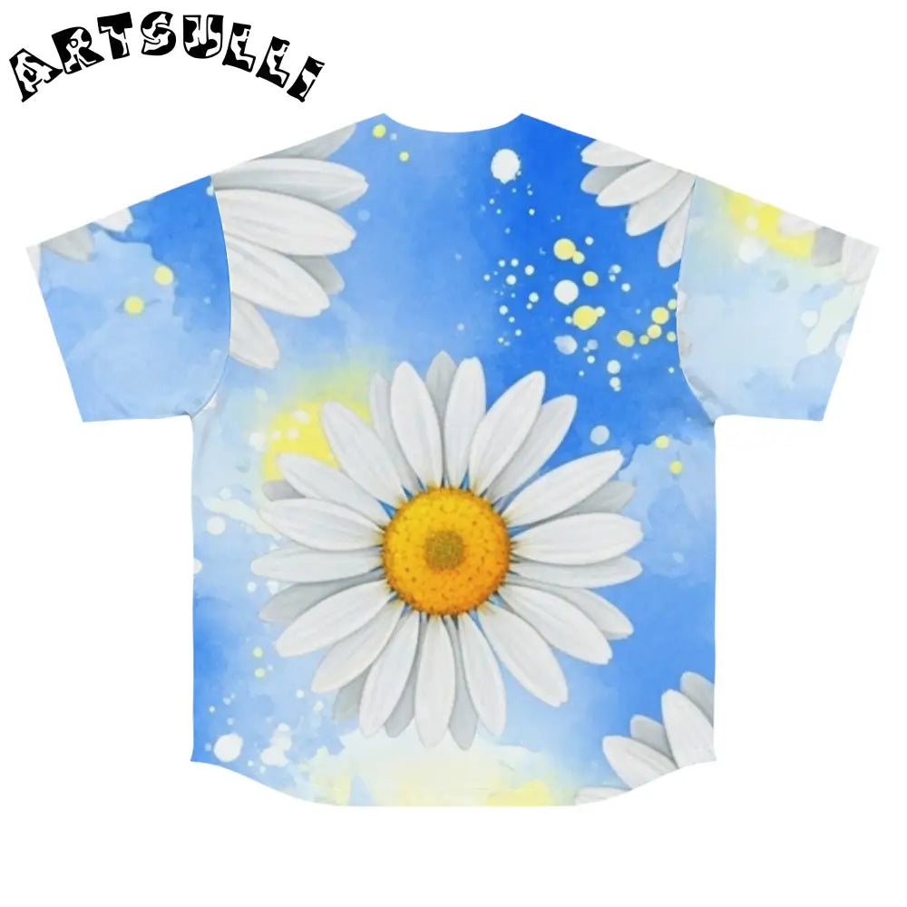JAKKOUTTHEBXX Daisies Men’s Baseball Jersey (AOP) JAKKOUTTHEBXX