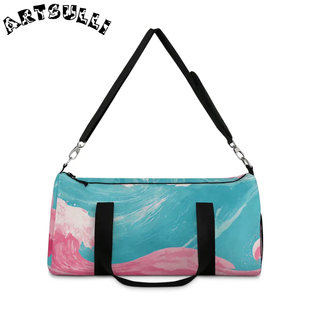JAKKOUTTHEBXX The Great Pastelwave Pink and Blue Duffel Bag