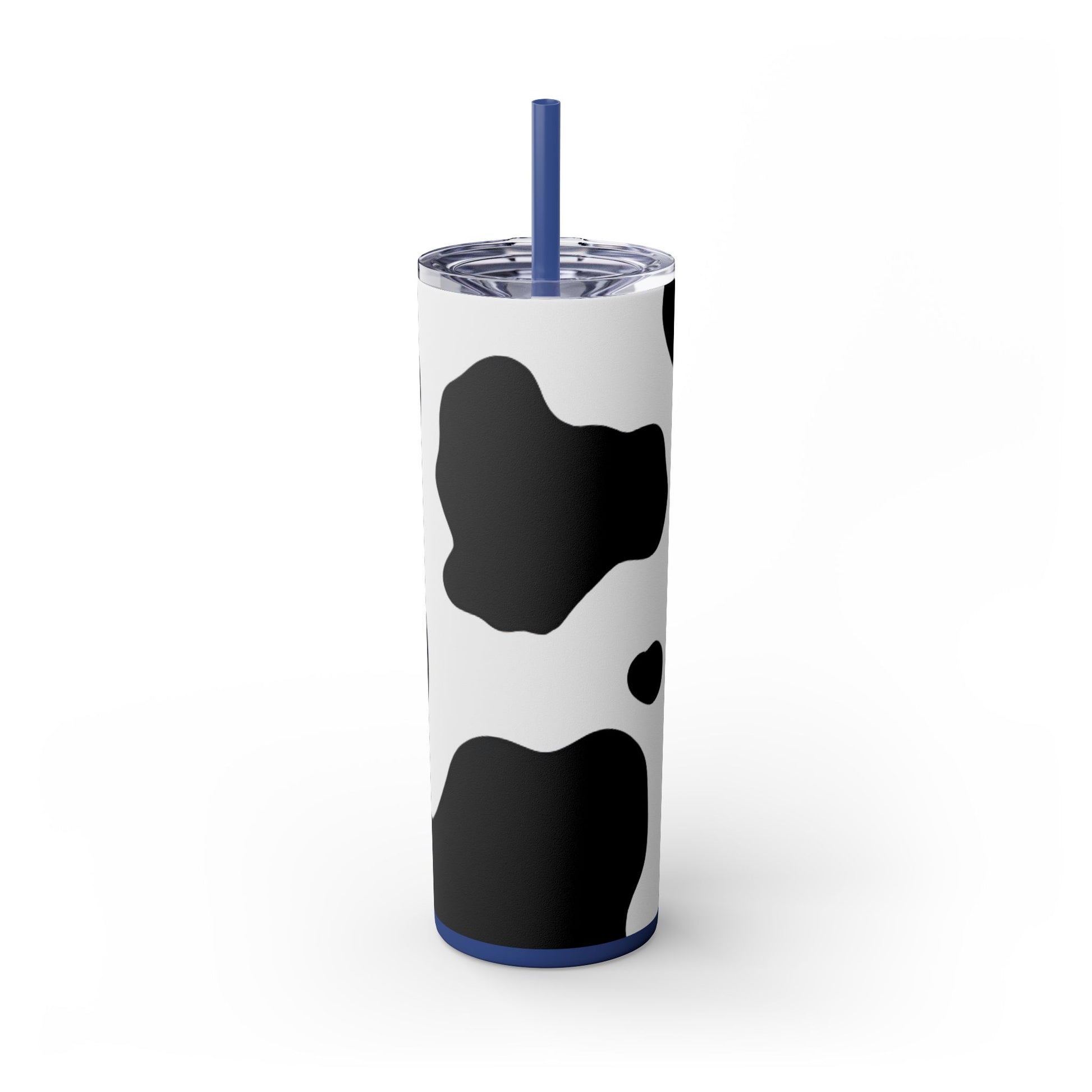 Cow Print Focus Skinny Tumbler with Straw, 20oz, Artsulli - Art is Long, Life is Short, Mug, , , , , , , 