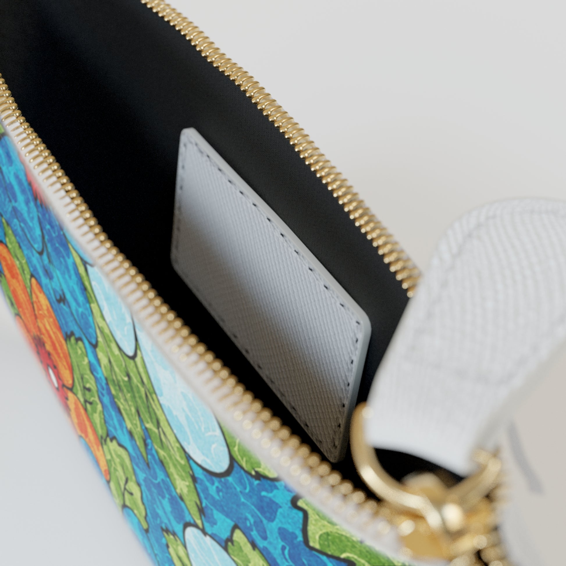 Blue Orange Groovy Mini Clutch Bag, Artsulli - Art is Long, Life is Short, Bags, , , , , , , 
