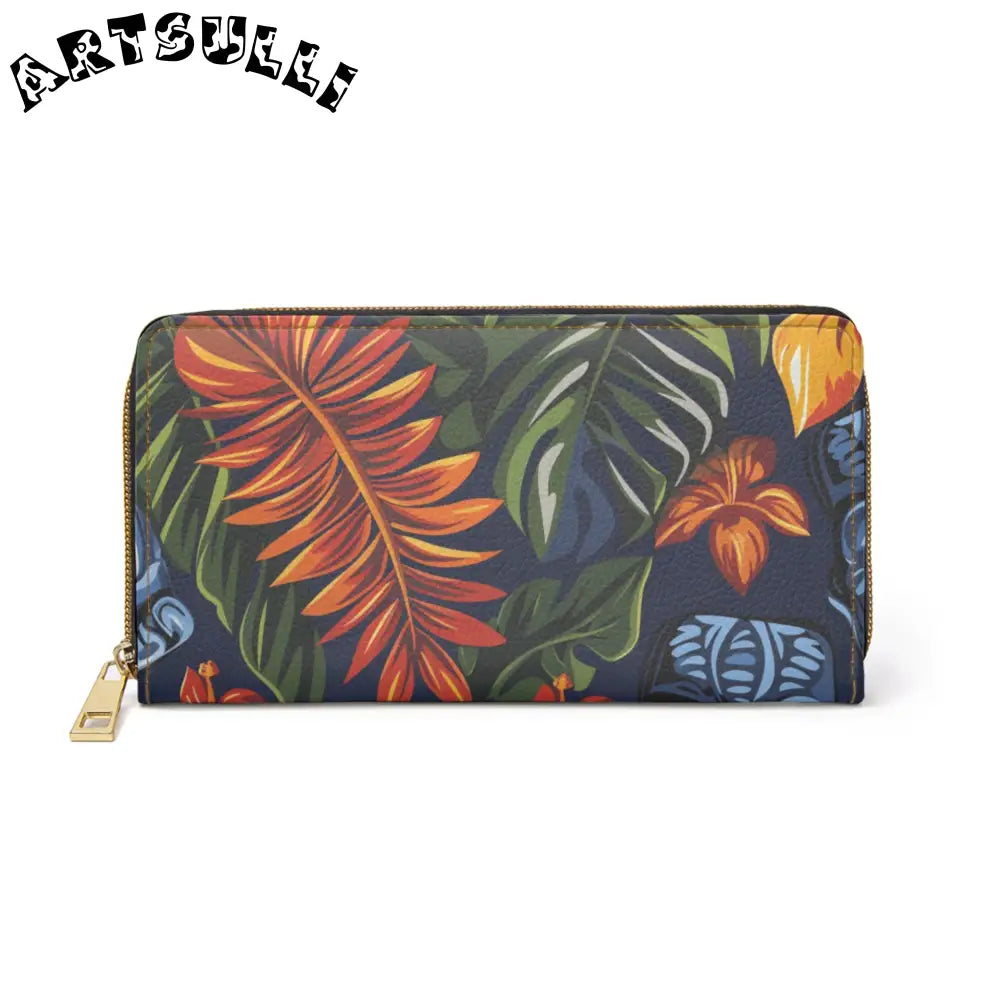 JAKKOUTTHEBXX Tropical Floral Faux Leather Wallet 2025