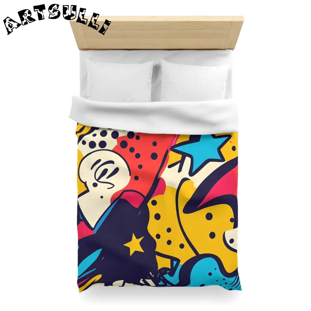 JAKKOUTTHEBXX Comic x Pop Art Microfiber Duvet Cover JAKKOUTTHEBXX