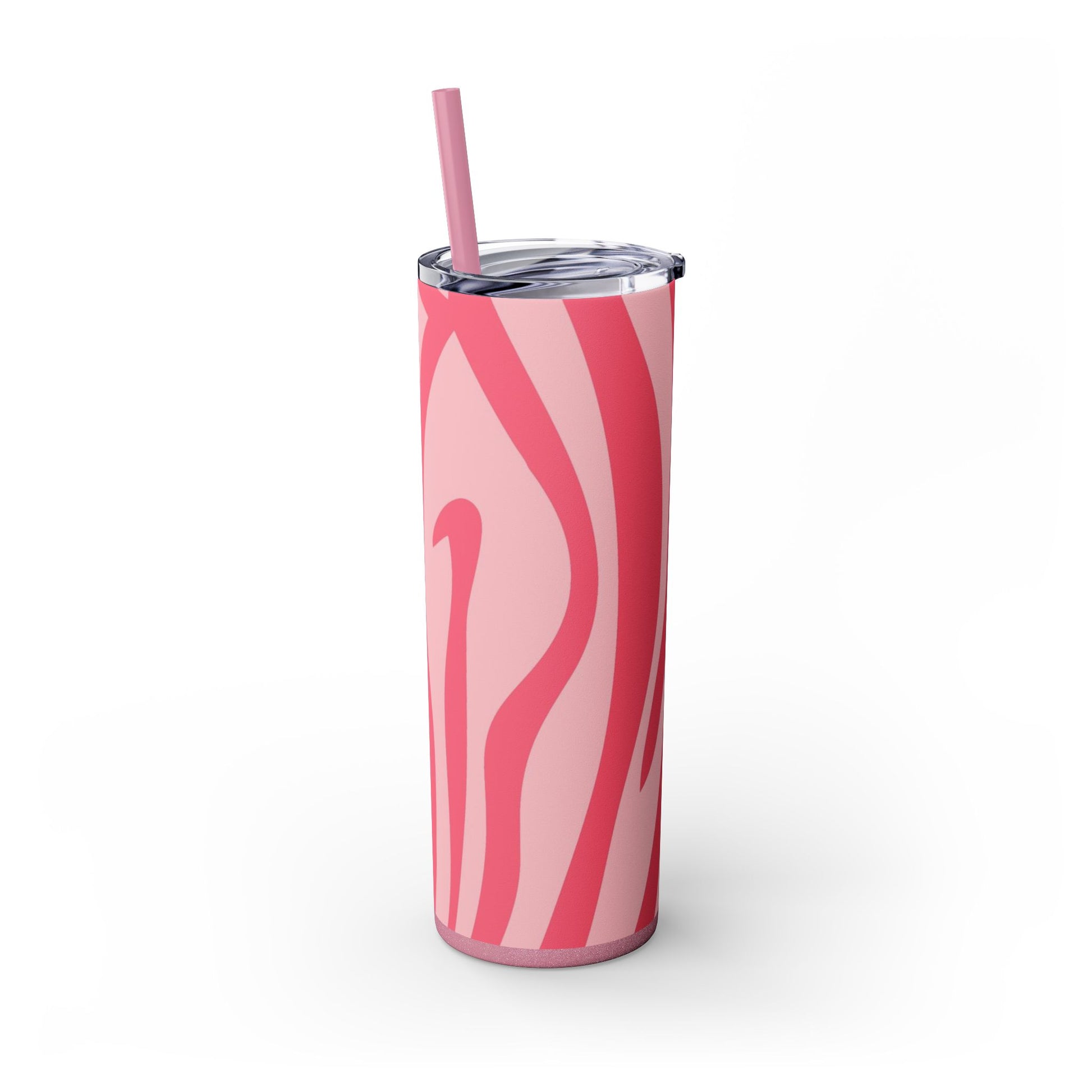 Nagels Pink Zebra Skinny Tumbler with Straw, 20oz, Artsulli - Art is Long, Life is Short, Mug, , , , , , , 