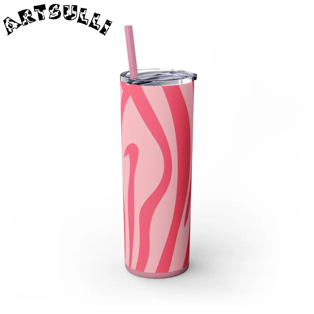 JAKKOUTTHEBXX Pink Zebra Print Maars Skinny Tumbler 2025