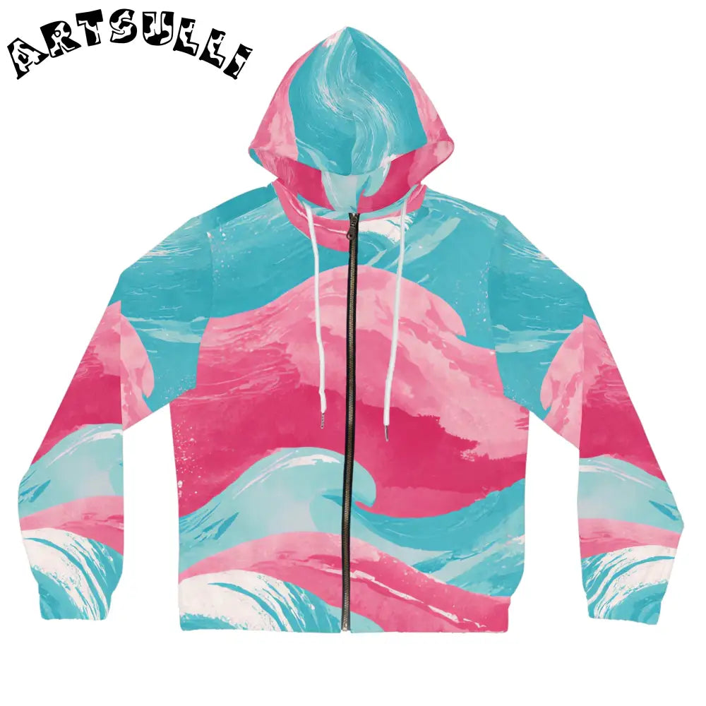 JAKKOUTTHEBXX The Great Pastelwave Pink and Blue Women’s Full-Zip