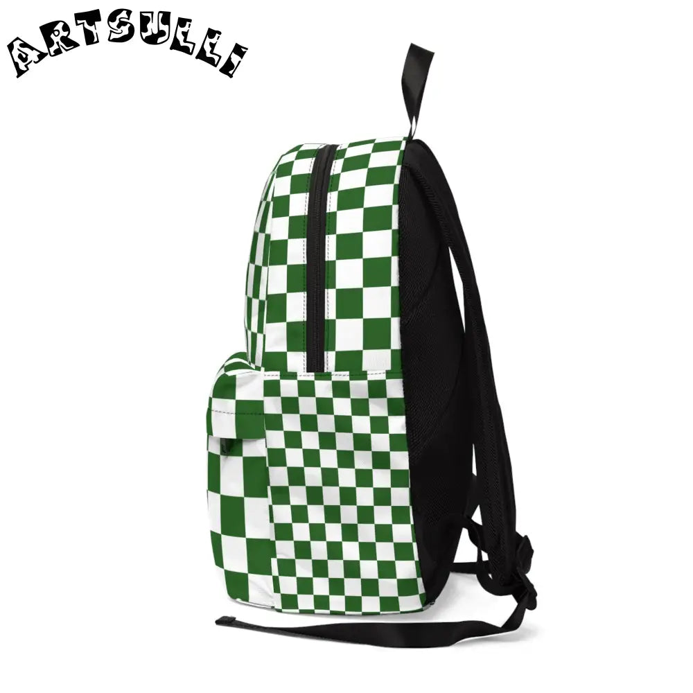 JAKKOUTTHEBXX Checkerboard Dark Green and White Unisex Classic