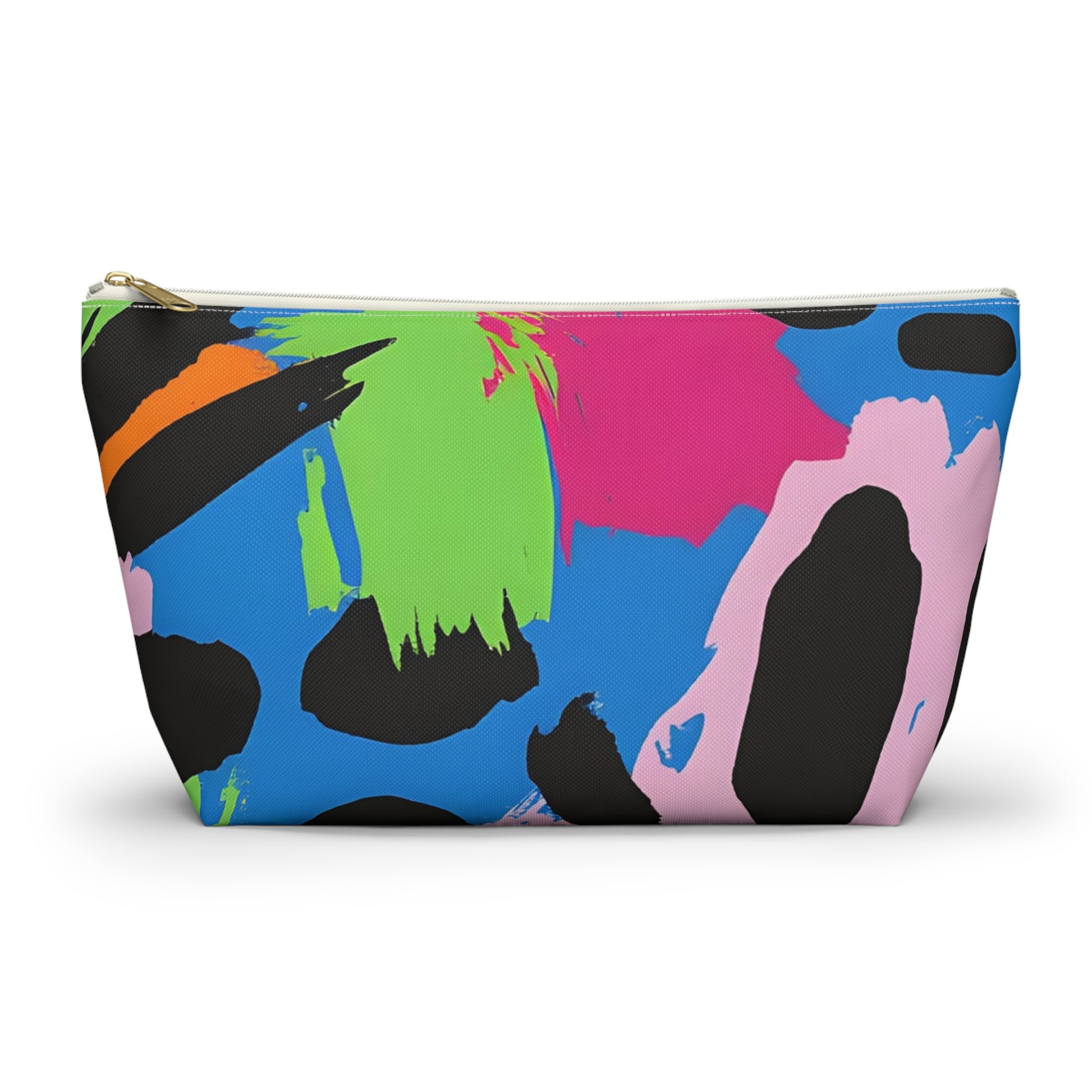 90s Neon Accessory Pouch w T-bottom, Artsulli - Art is Long, Life is Short, Bags, Size, Large, Color, White zipper, , , 29229309090614437471
