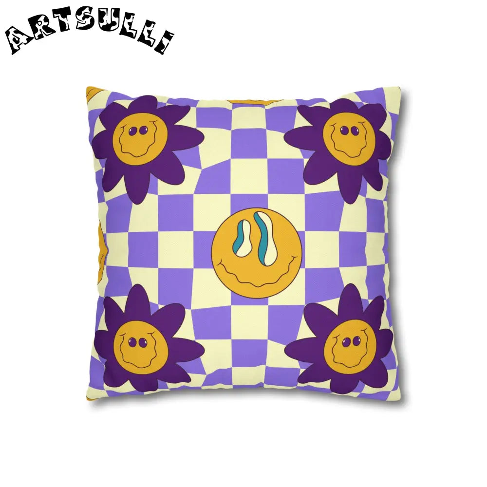 JAKKOUTTHEBXX Trippy Flower Power Motifs Spun Polyester Square