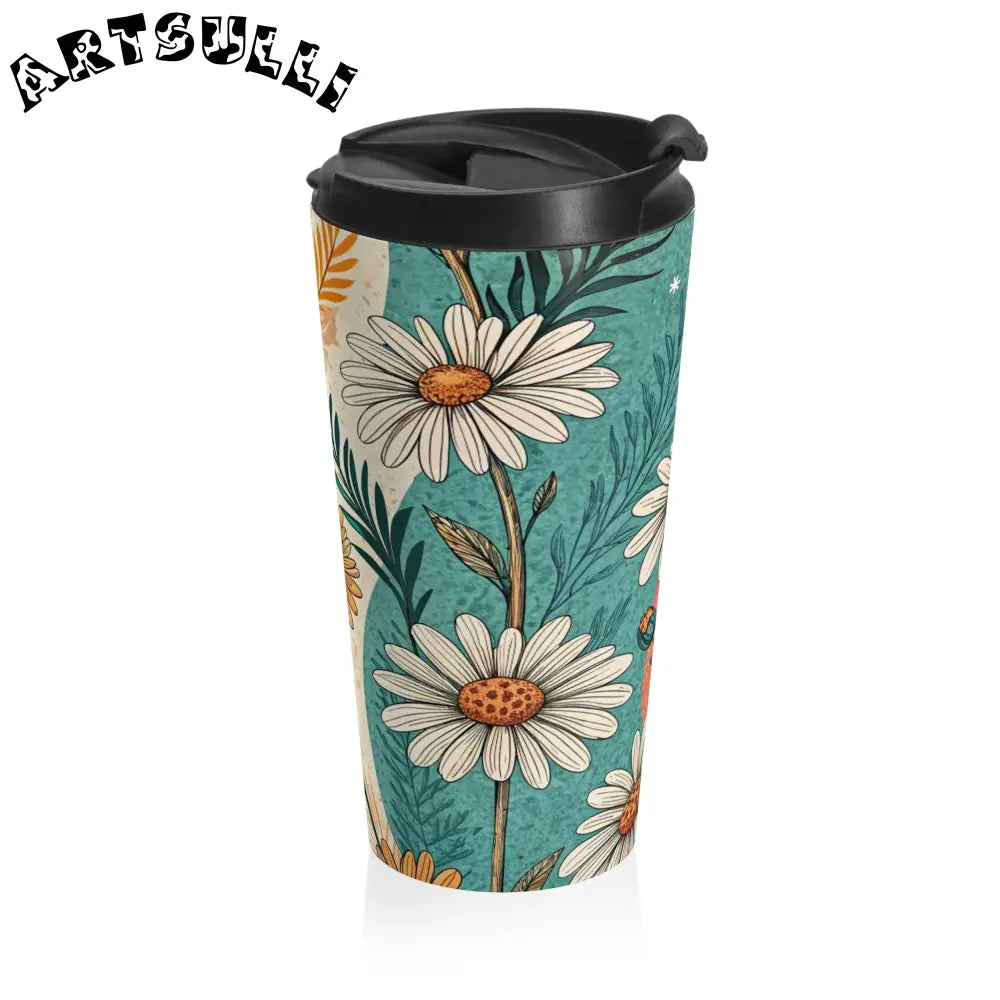 JAKKOUTTHEBXX Retro Daisy Dream Stainless Steel Travel Mug