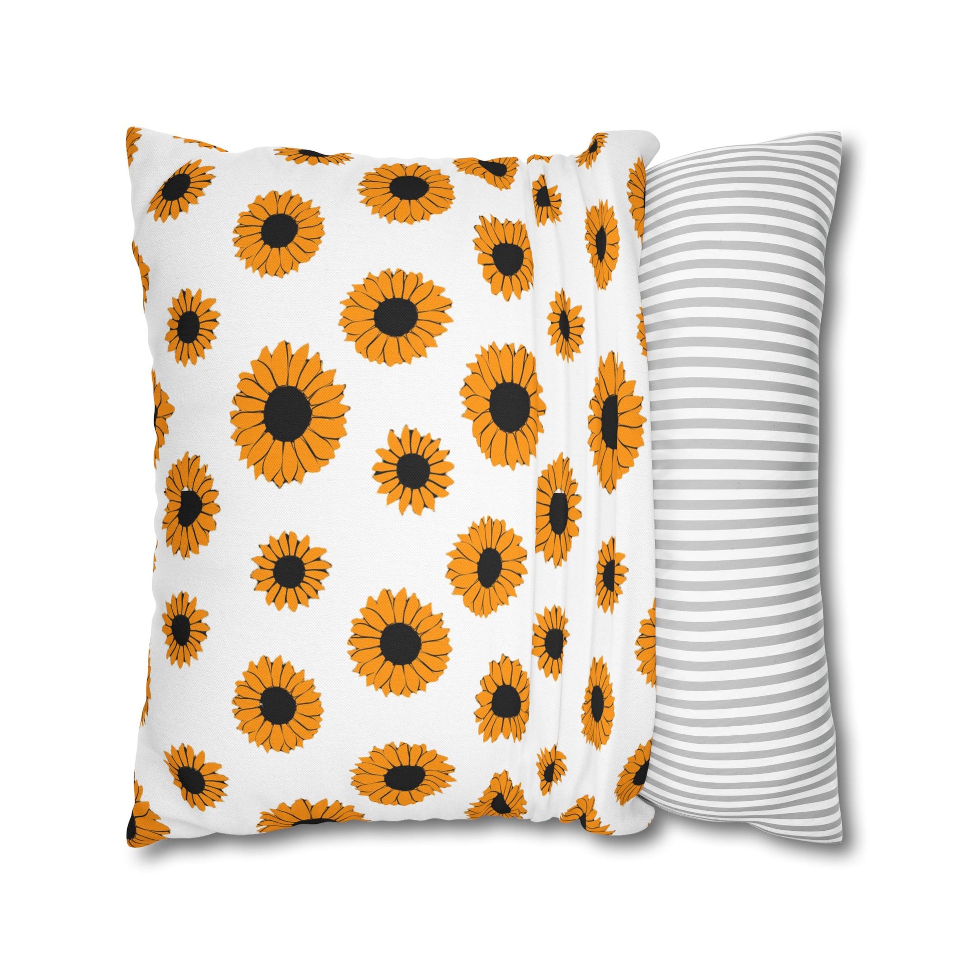Sunflowers Spun Polyester Square Pillowcase, Artsulli - Art is Long, Life is Short, Home Decor, , , , , , , 