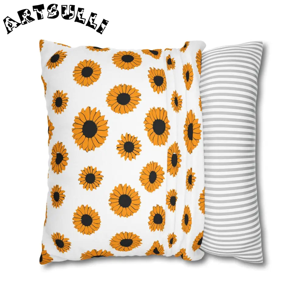JAKKOUTTHEBXX Sunflowers Spun Polyester Square Pillowcase