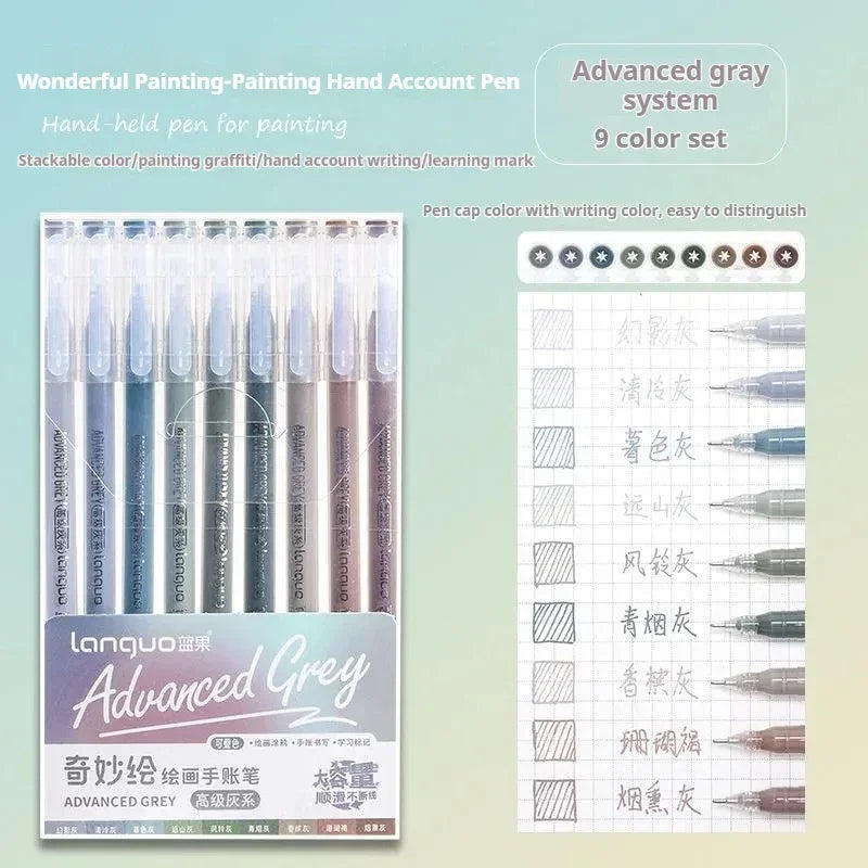 Buy The Best By Artsulli - Art is Long Life Short - LANGUO New Colors 72/9 Morandi Gel Pen Student Diary Scrapbook Painting DIY Set Color