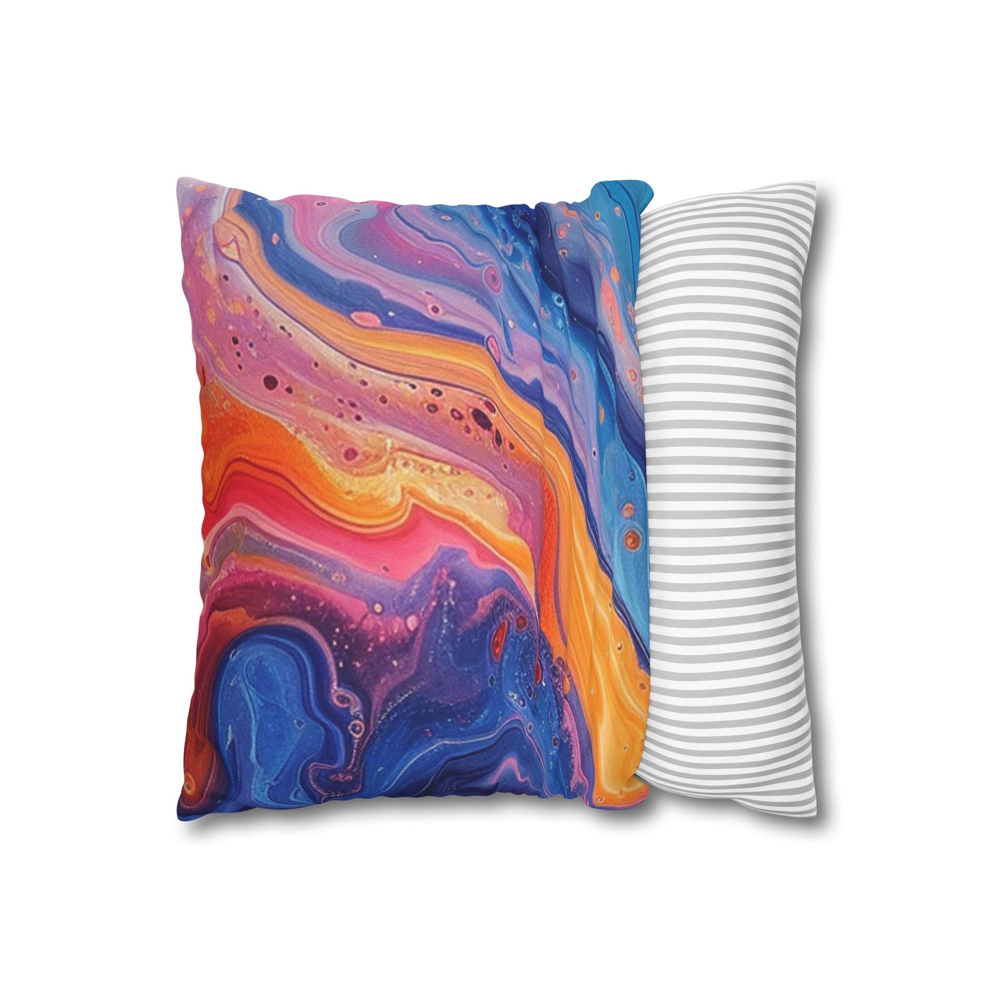 Spun Polyester Square Pillowcase, Artsulli - Art is Long, Life is Short, Home Decor, , , , , , , 