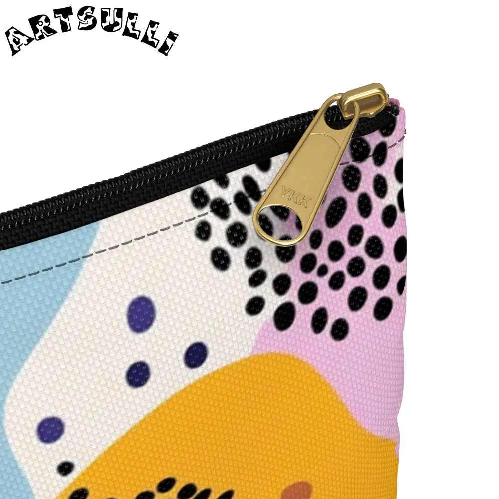 JAKKOUTTHEBXX Colorful Abstract Dots and Shapes II Accessory Pouch