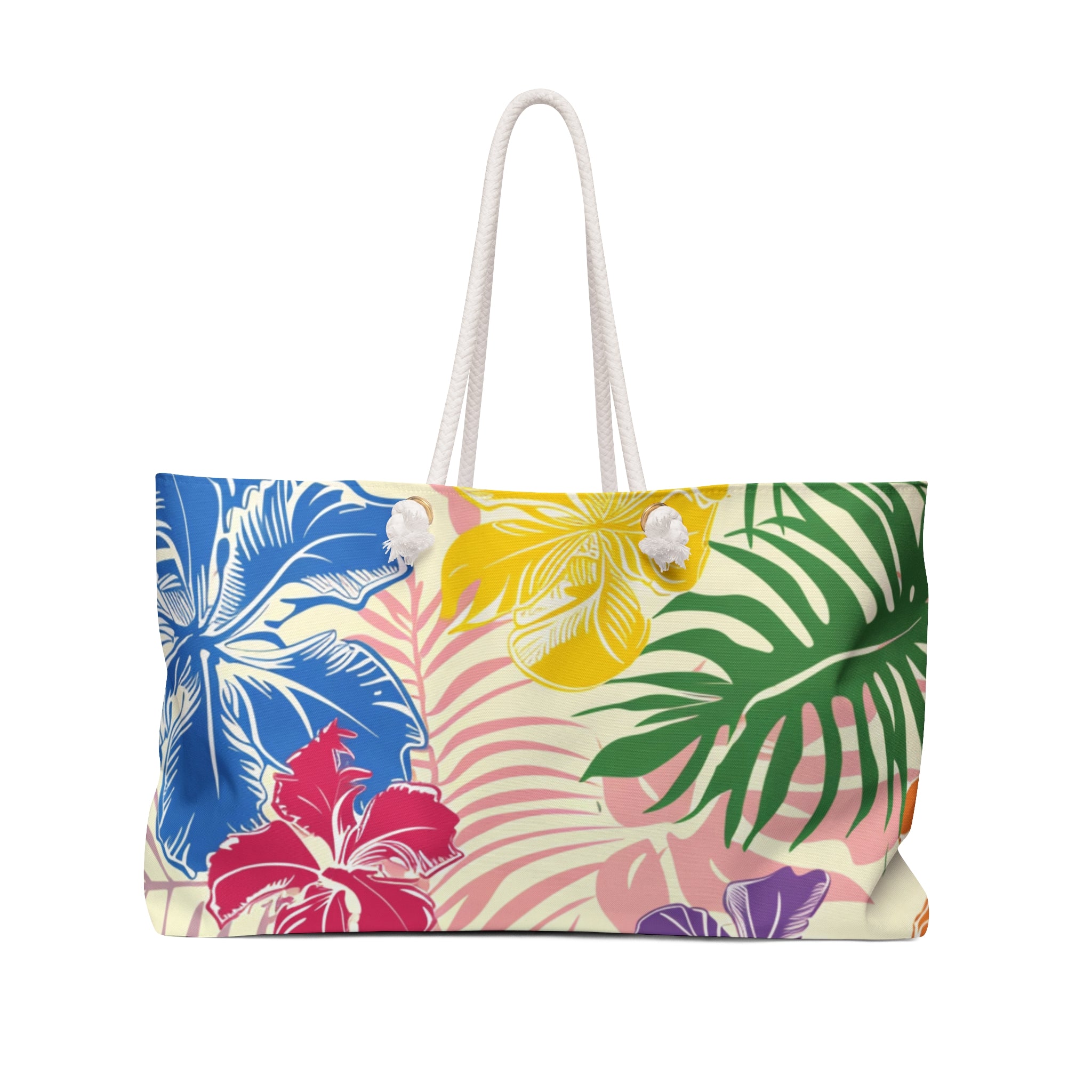 Blooming Tropical Flowers Weekender Bag, Artsulli - Art is Long, Life is Short, Bags, Size, 24" × 13", , , , , 23421071940753812747