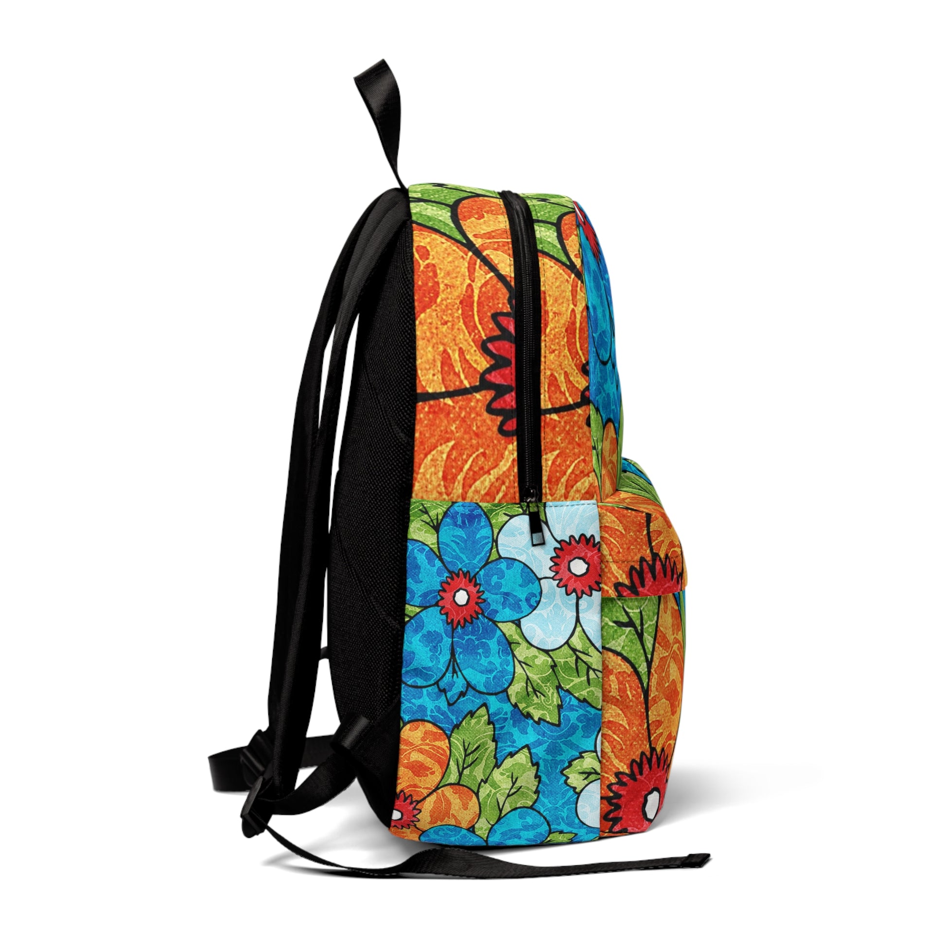 Blue Orange Groovy Unisex Classic Backpack, Artsulli - Art is Long, Life is Short, Bags, , , , , , , 