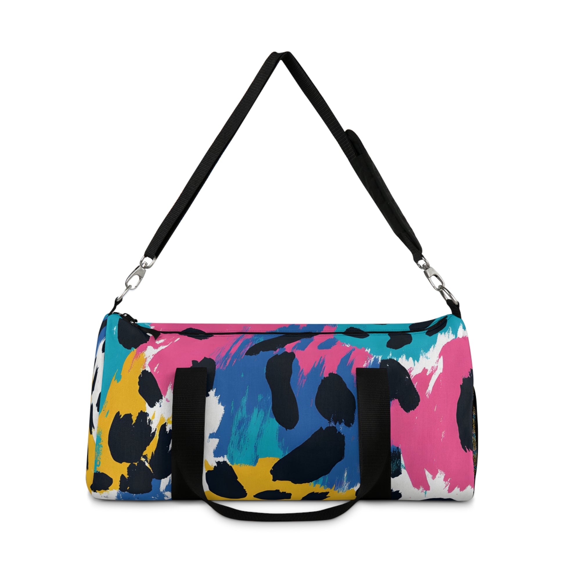 Leopard Print x Paint Brush II  Strokes Multi-Color Duffel Bag, Artsulli - Art is Long, Life is Short, Bags, , , , , , , 