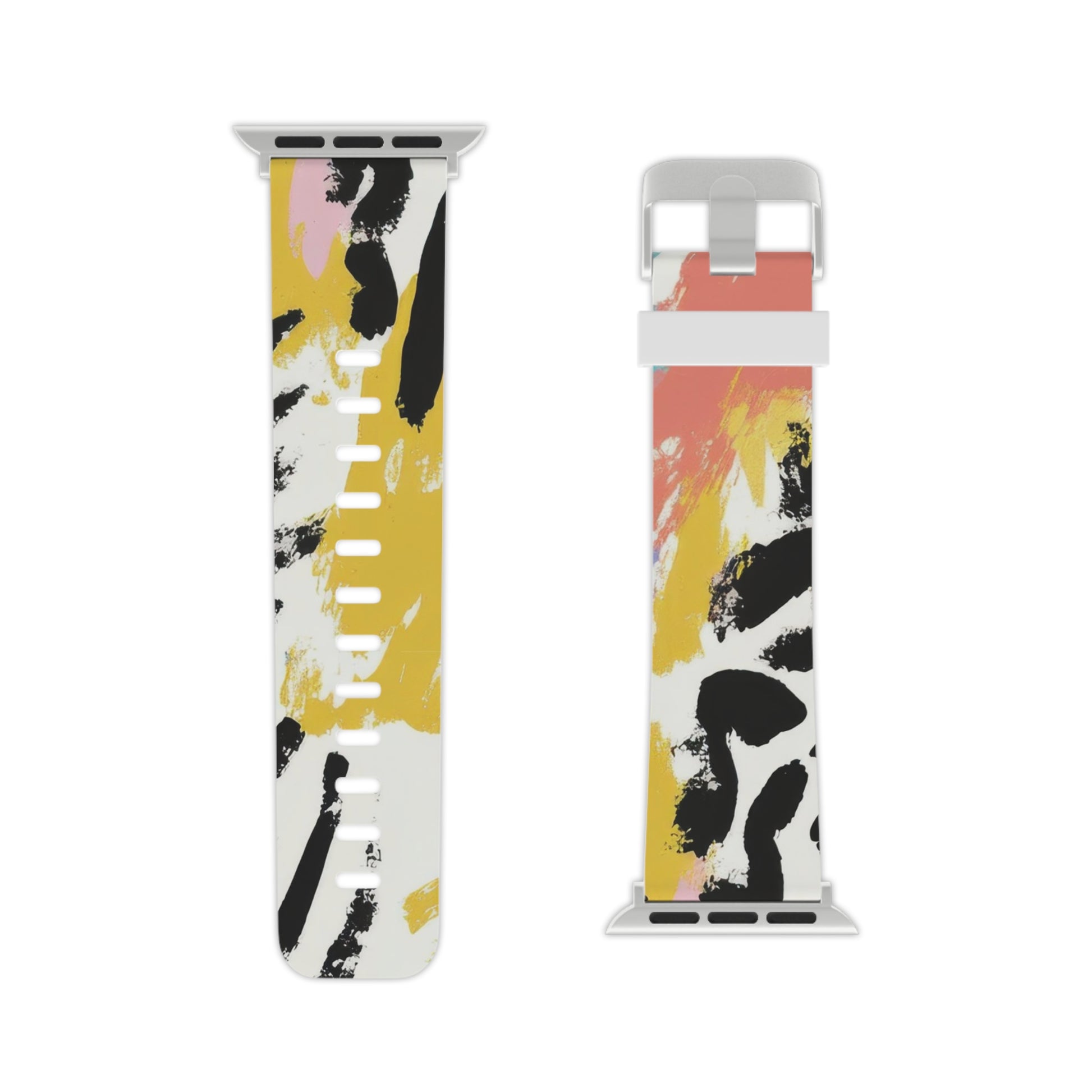 Wild Zebra Stripes x Paint Brush Strokes Multi-Color II Watch Band for Apple Watch, Artsulli - Art is Long, Life is Short, Accessories, , , , , , , 