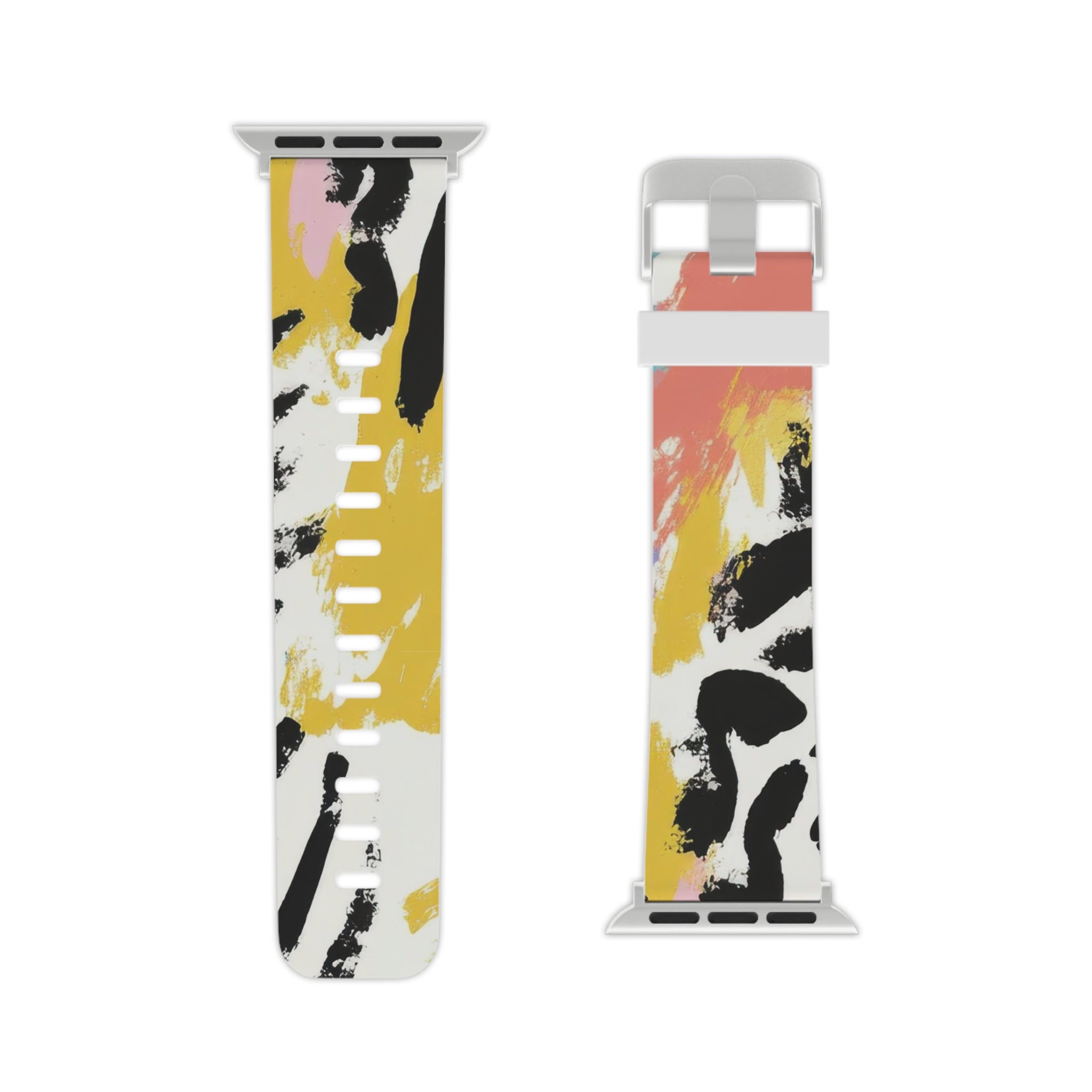 Wild Zebra Stripes x Paint Brush Strokes Multi-Color II Watch Band for Apple Watch, Artsulli - Art is Long, Life is Short, Accessories, , , , , , , 