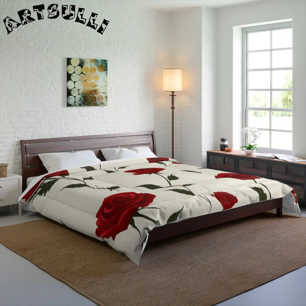JAKKOUTTHEBXX Red Roses Comforter JAKKOUTTHEBXX Artsulli - Art