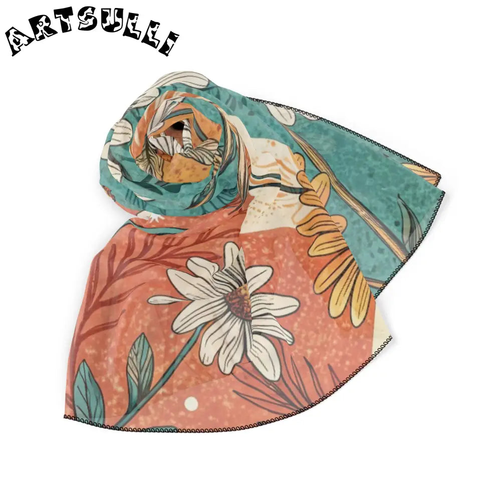 JAKKOUTTHEBXX Retro Daisy Dream Poly Scarf JAKKOUTTHEBXX Artsulli