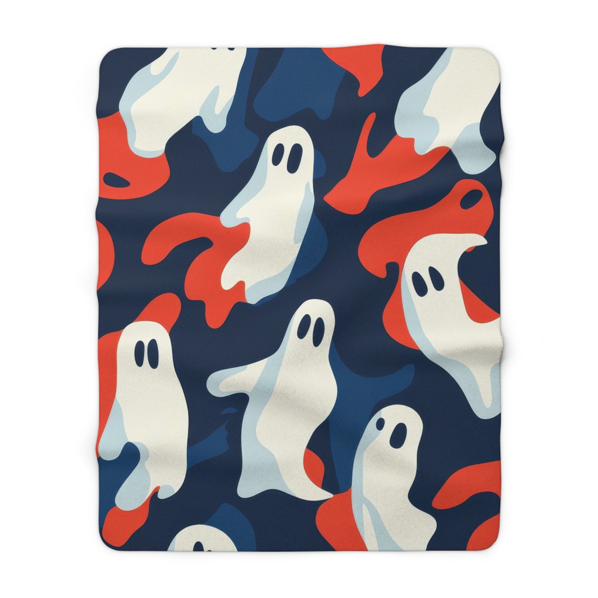 Camo Ghosts Sherpa Fleece Blanket, Artsulli - Art is Long, Life is Short, Home Decor, Size, 60" × 80", , , , , 15635794962641