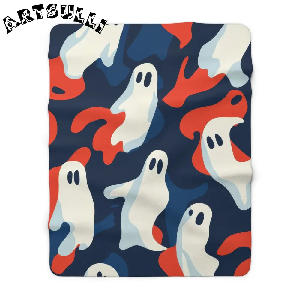 JAKKOUTTHEBXX Camo Ghosts Sherpa Fleece Blanket JAKKOUTTHEBXX