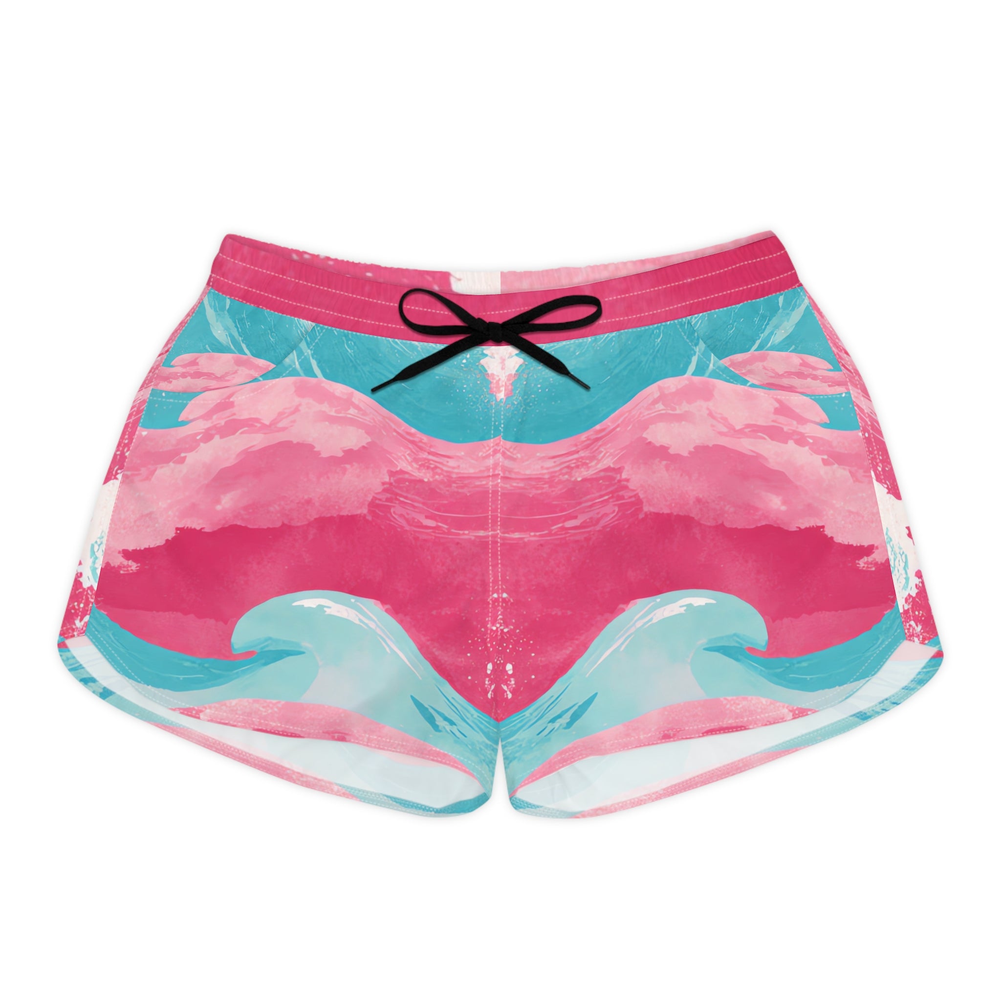 The Great Pastelwave Women's Casual Shorts (AOP), Artsulli - Art is Long, Life is Short, All Over Prints, Size, S, Color, Black drawstring, , , 32621194003342410380