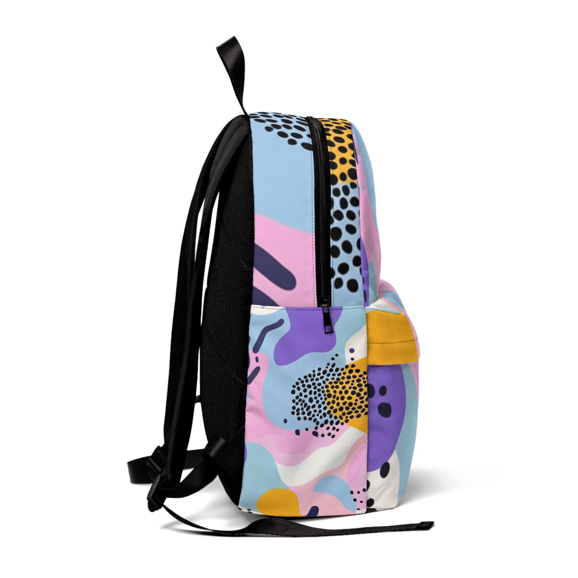 Colorful Abstract Dots and Shapes Unisex Classic Backpack, Artsulli - Art is Long, Life is Short, Bags, , , , , , , 