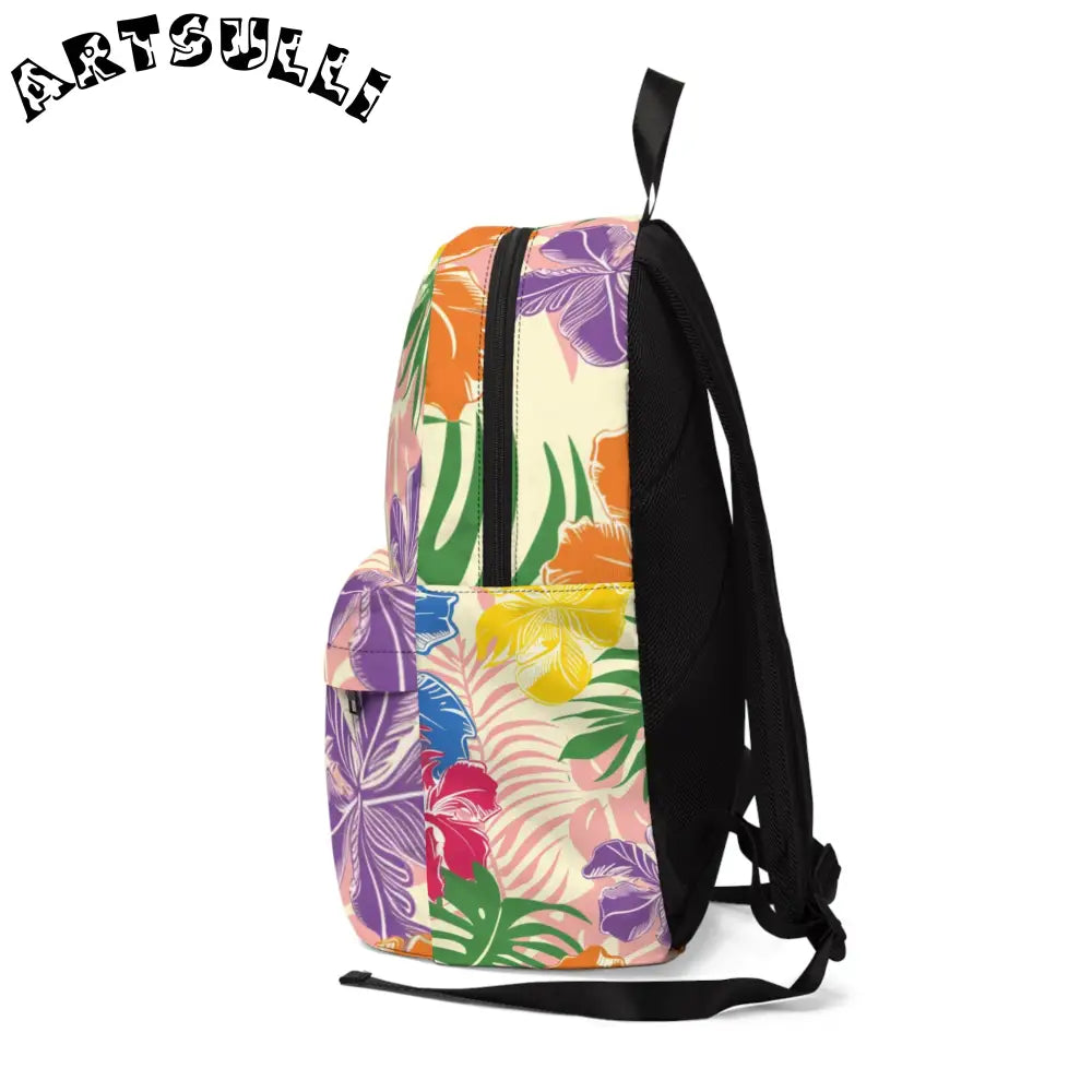 JAKKOUTTHEBXX Colorful Tropical Floral Backpack 2025