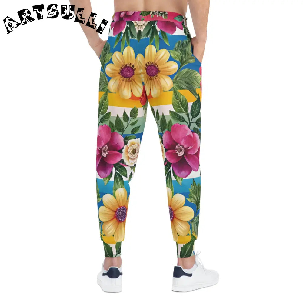 JAKKOUTTHEBXX Colorful Floral Stripe Joggers 2025