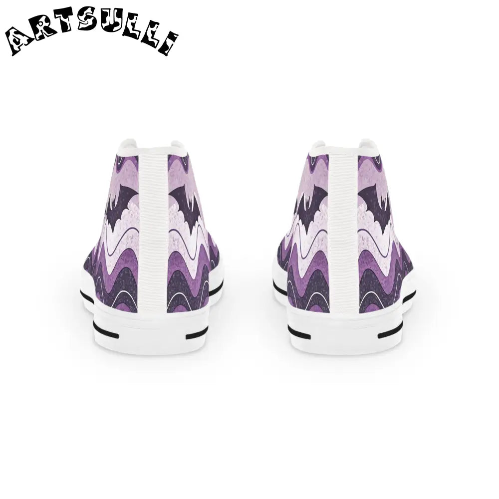JAKKOUTTHEBXX Bat Wave Purple Men’s High Top Sneakers JAKKOUTTHEBXX