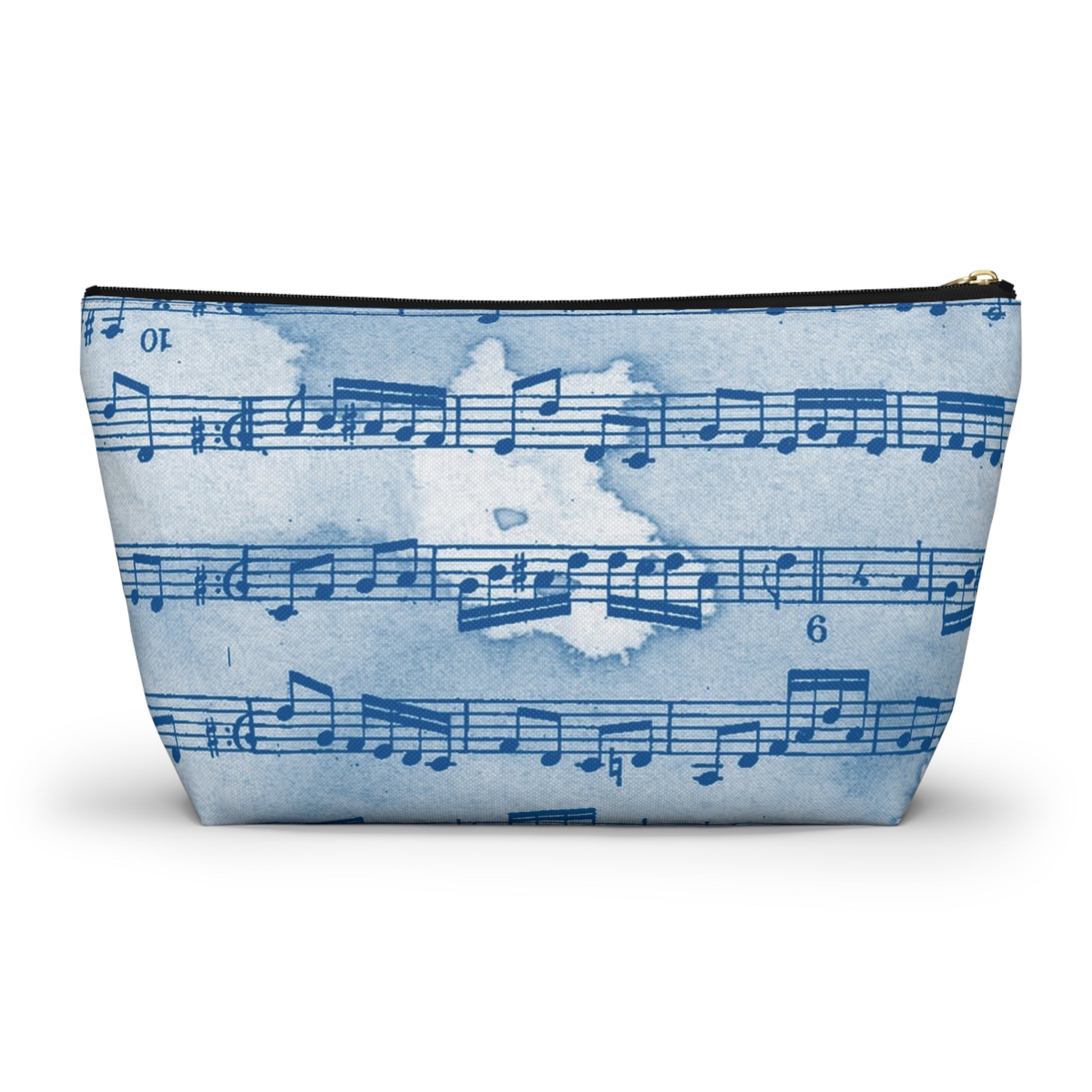 Drip Spill Type Beat Sheet Music Blue Accessory Pouch w T-bottom, Artsulli - Art is Long, Life is Short, Bags, , , , , , , 