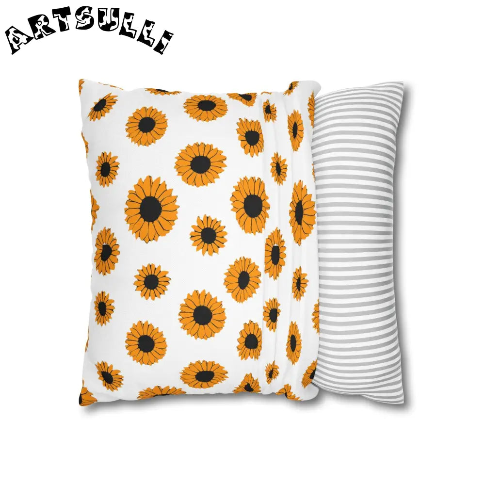 JAKKOUTTHEBXX Sunflowers Spun Polyester Square Pillowcase