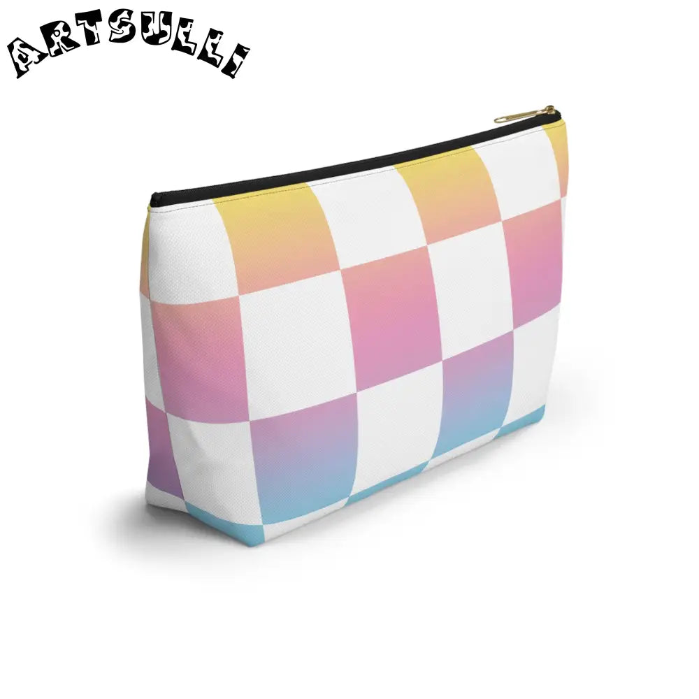 JAKKOUTTHEBXX Vaporwave Check Accessory Pouch w T-bottom