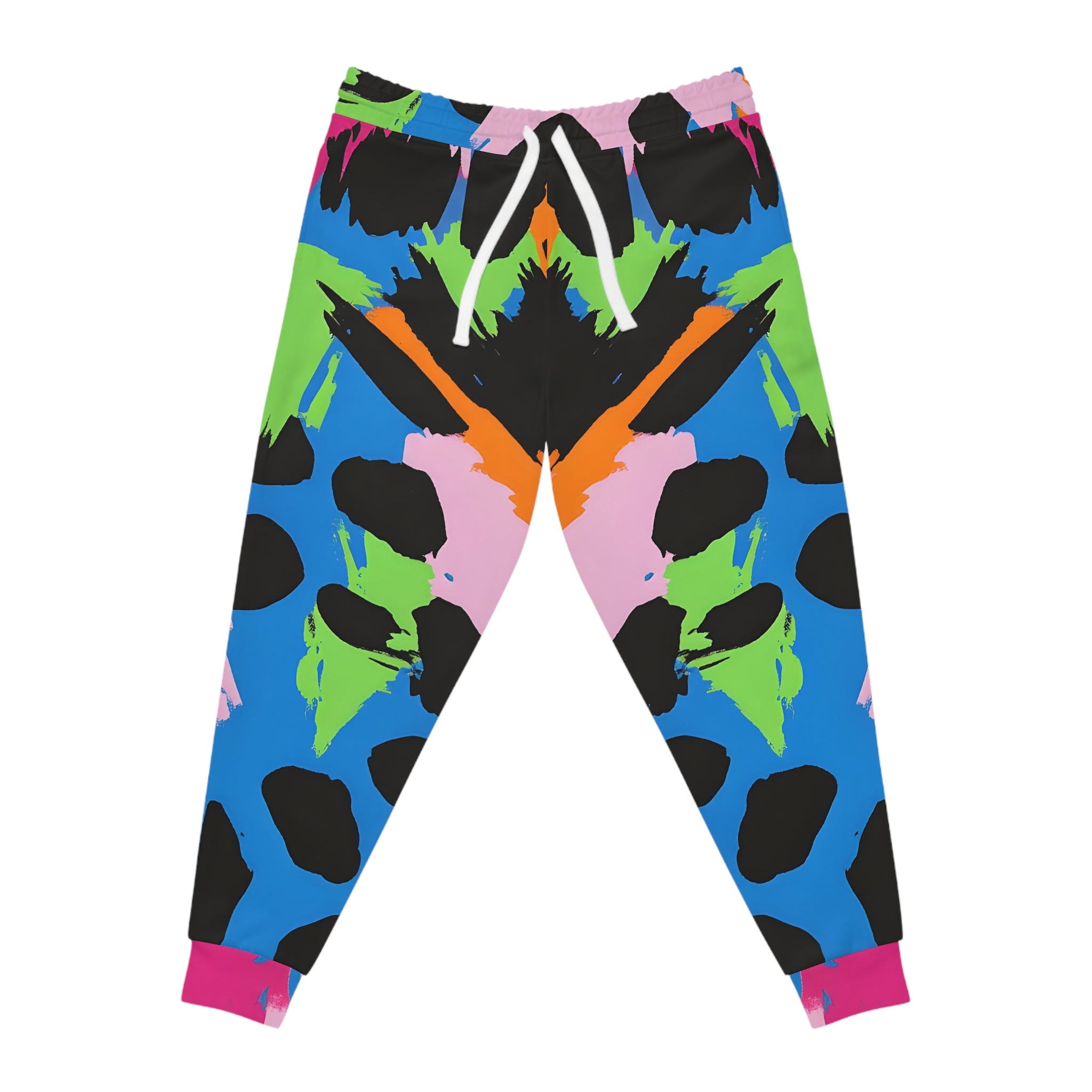 90s Neon Athletic Joggers (AOP), Artsulli - Art is Long, Life is Short, All Over Prints, Size, S, Color, Seam thread color automatically matched to design, , , 95597239286294273445