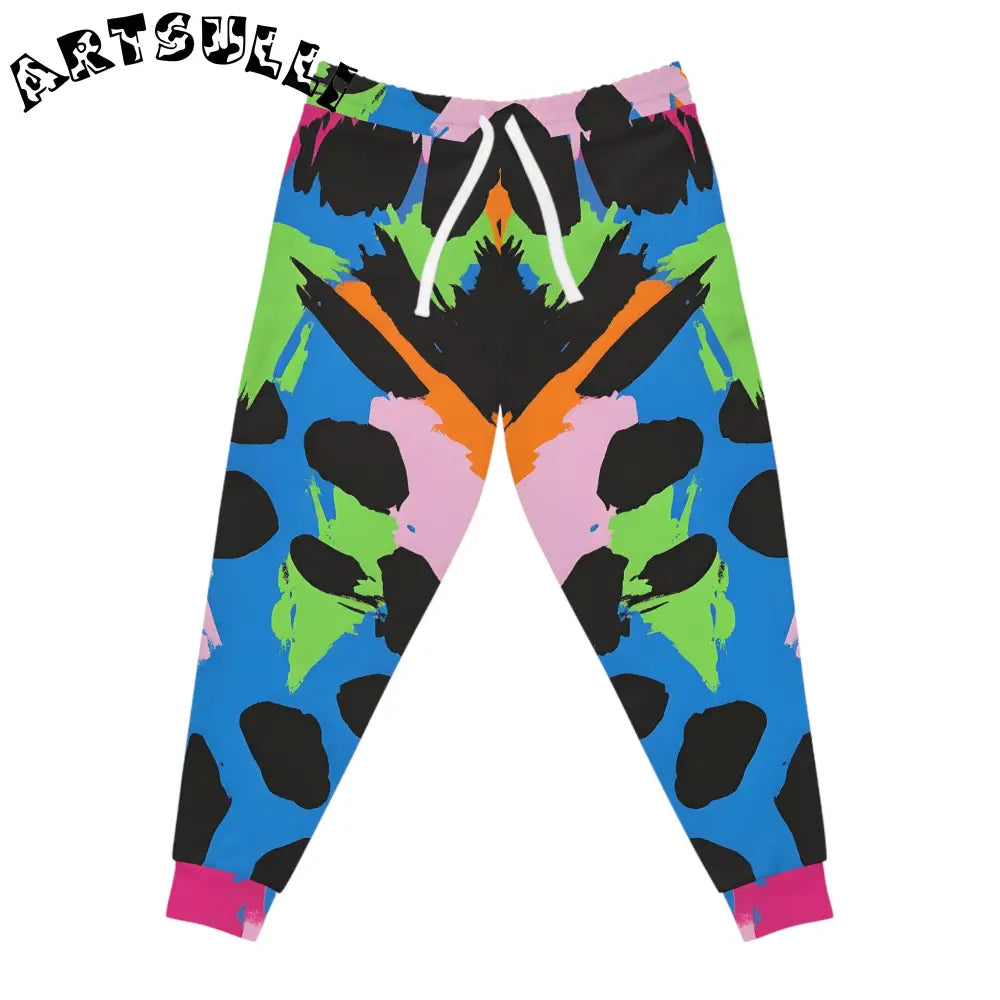 90s Neon Athletic Joggers (AOP), Artsulli - Art is Long, Life is Short, All Over Prints, Size, S, Color, Seam thread color automatically matched to design, , , 95597239286294273445