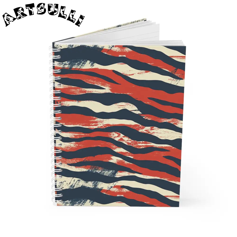 JAKKOUTTHEBXX Camo Tiger Stripes Spiral Notebook JAKKOUTTHEBXX