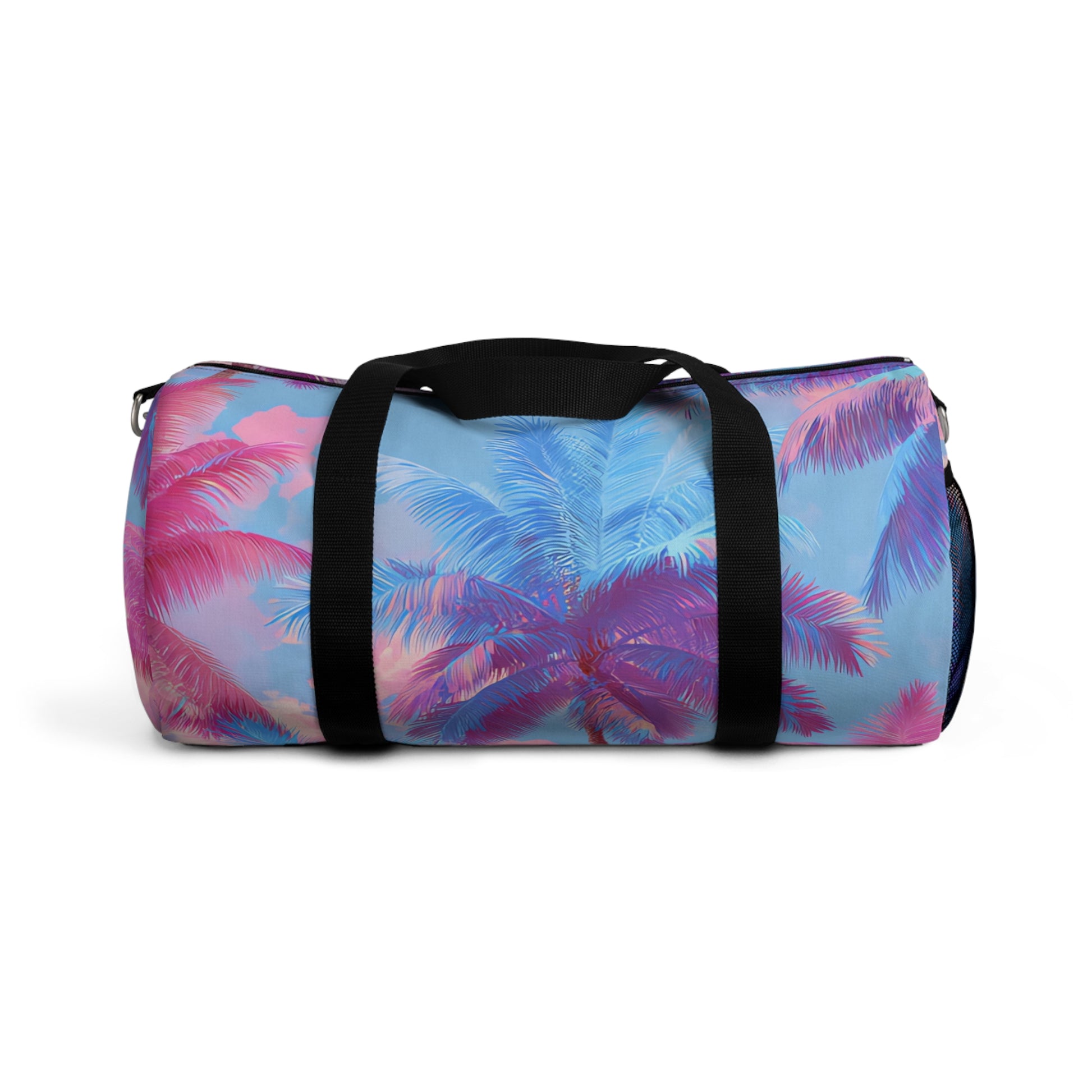 Ethereal Pastel Palms II Blue and Pink Duffel Bag, Artsulli - Art is Long, Life is Short, Bags, Size, Small, , , , , 32118590938152680808