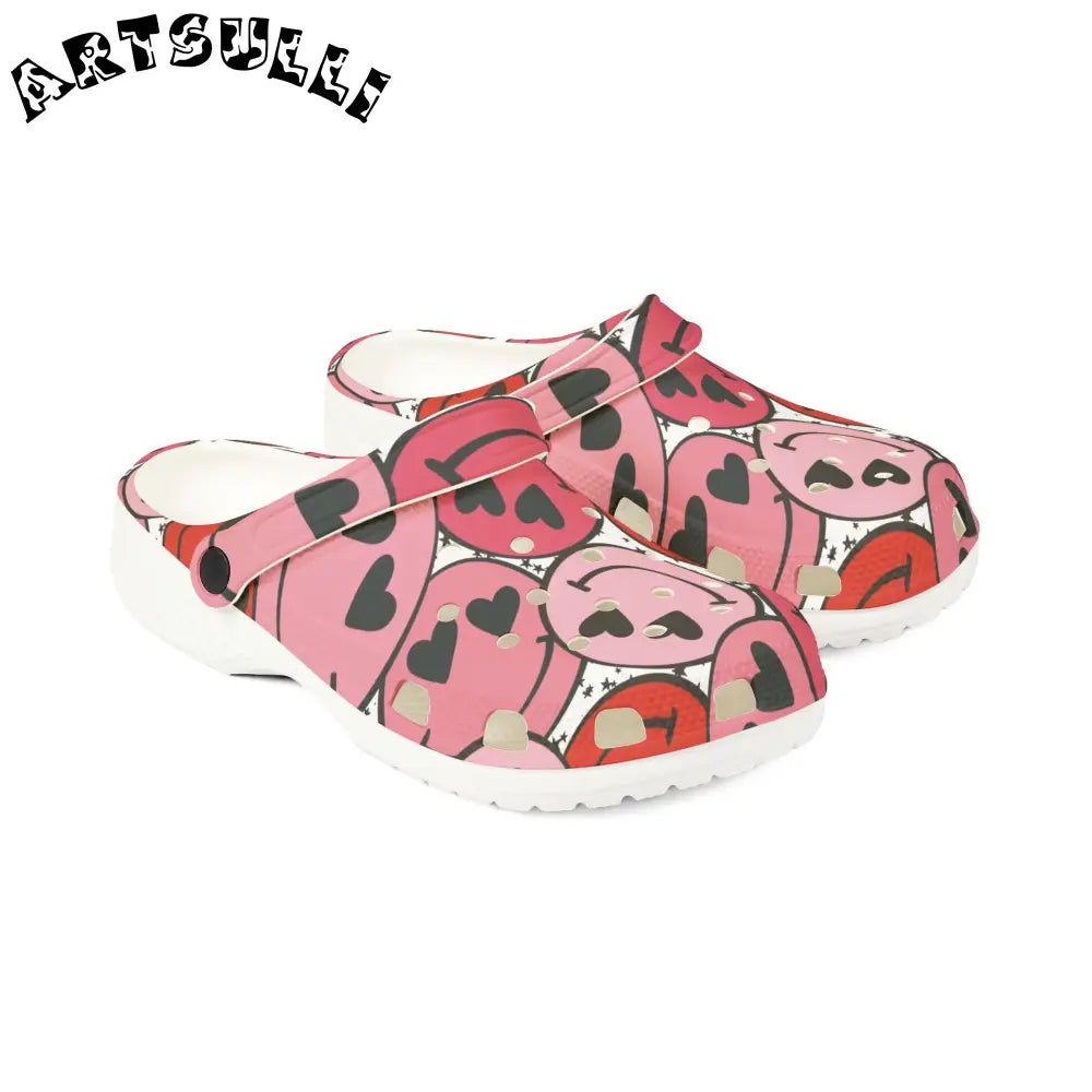 JAKKOUTTHEBXX Smiley Face x Heart Eyes Pink and Red EVA Foam Rubber