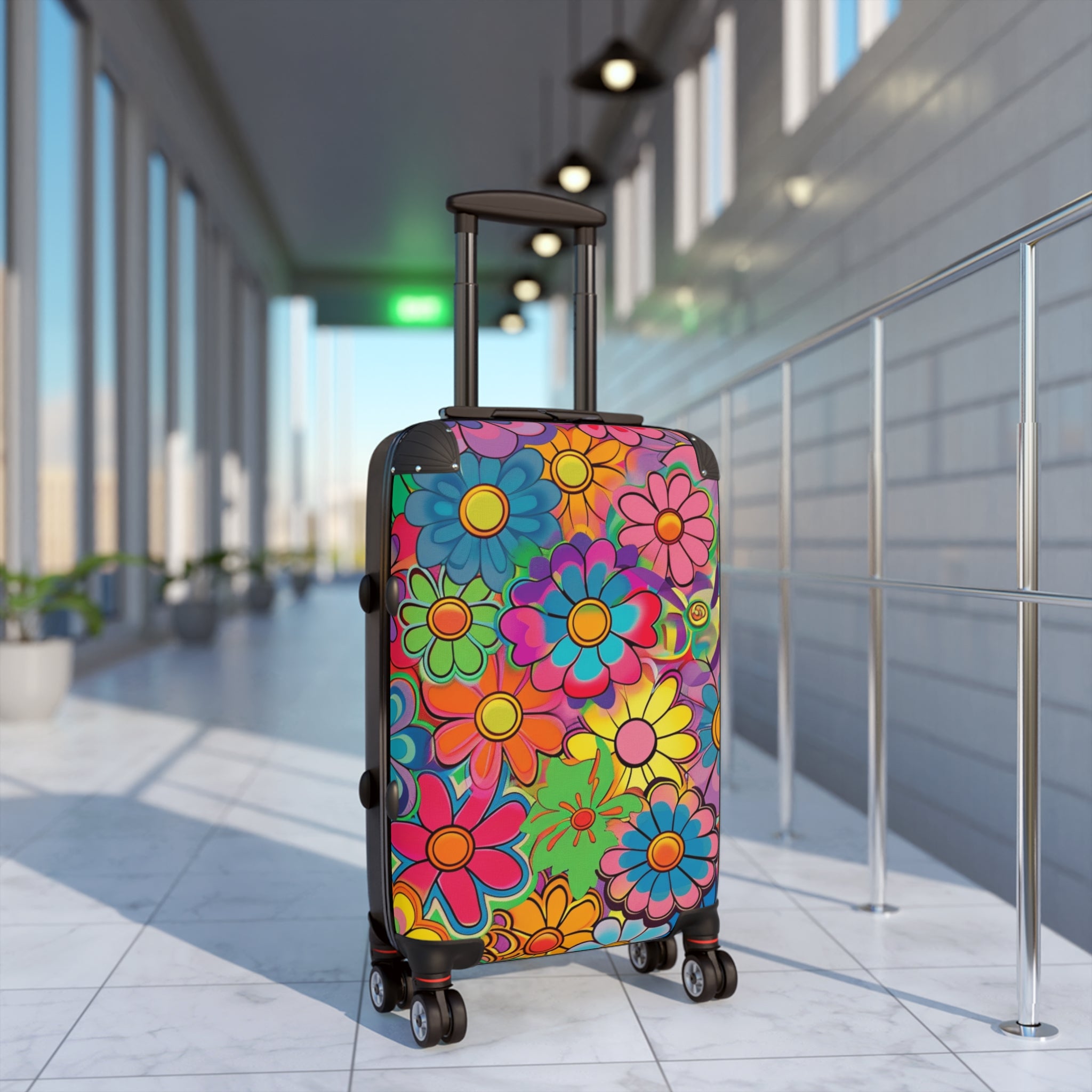 Chromatic Daisy Dream Suitcase, Artsulli - Art is Long, Life is Short, Bags, , , , , , , 