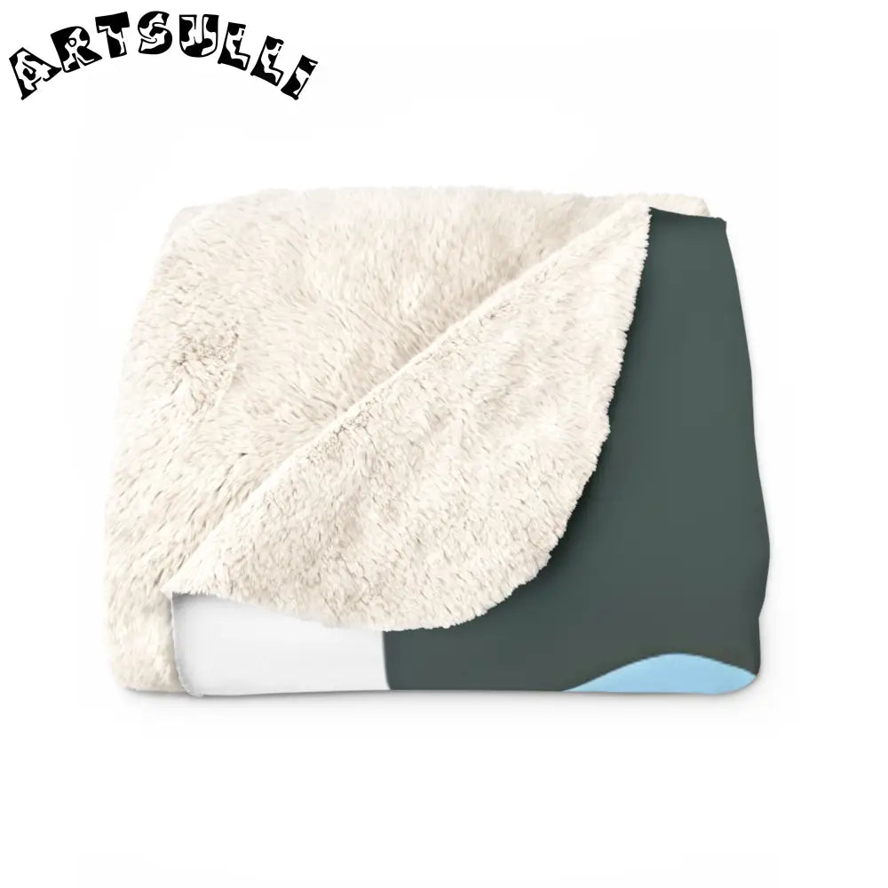 JAKKOUTTHEBXX Stripes x Roses Black and White Sherpa Fleece Blanket
